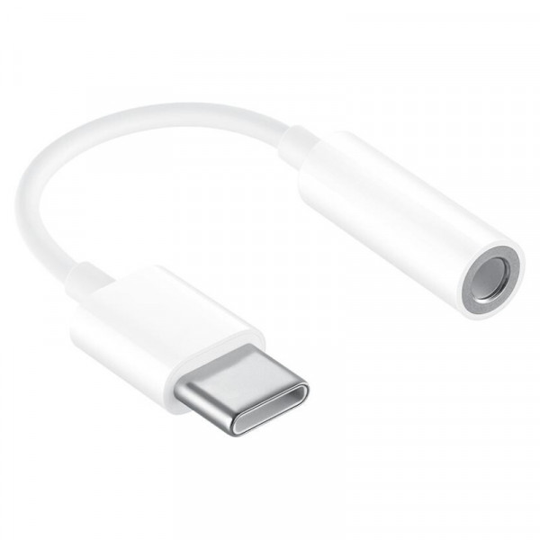 USB-C (m) naar 3.5mm Stereo Jack (v) Adapterkabel (passief) - 0,15 meter - Wit