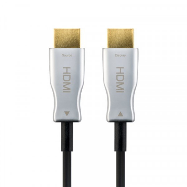 Actieve HDMI 2.0 Kabel - 4K 60Hz - Verguld - 50 meter - Zwart/Zilver