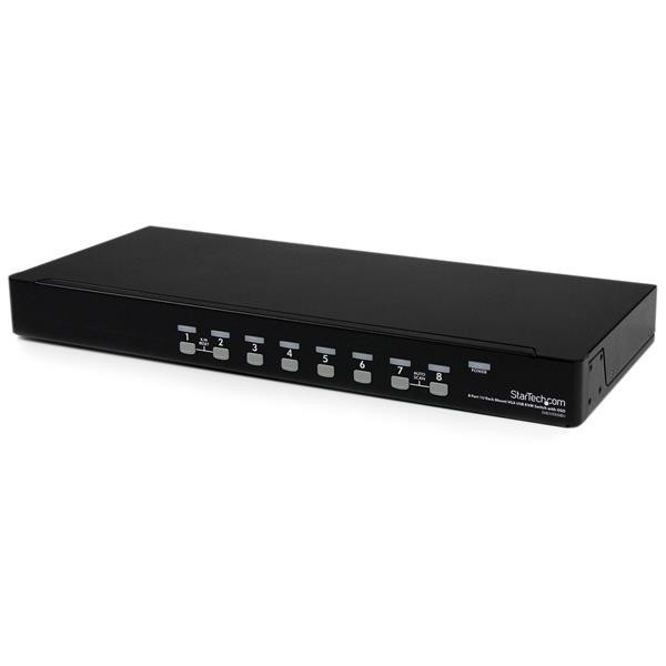 StarTech 8-poort 1U-Rack USB KVM-switch met OSD