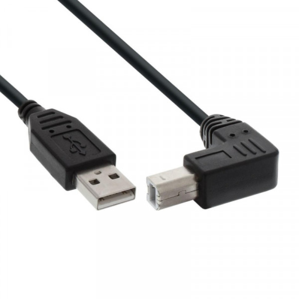 USB 2.0 Aansluitkabel USB A - USB B Haaks 1m