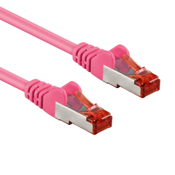 S/FTP CAT6 Gigabit Netwerkkabel - CU - 7,5 meter - Roze