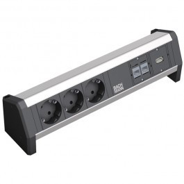 Bachmann 3-voudige Desk Dock + 2x CAT5e + 1x USB