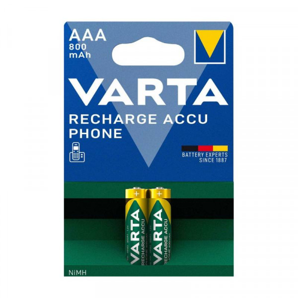VARTA 2x AAA Batterij - Oplaadbaar - Phone - 800mAh