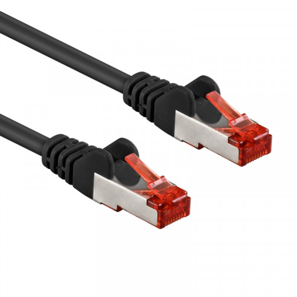 S/FTP CAT6 Gigabit Netwerkkabel - CU - 30 meter - Zwart
