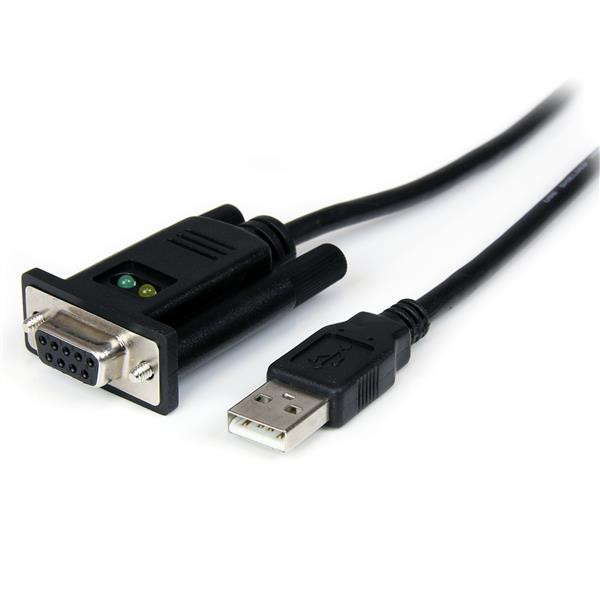 StarTech 1-poort USB naar Nulmodem RS232 DB9 Seriële DCE Verloopkabel met FTDI