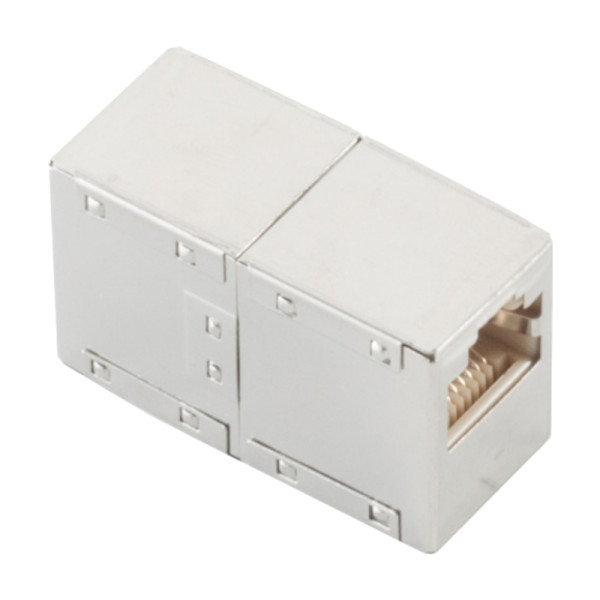 RJ45 Netwerkkabel Koppelstuk - RJ45 (v) - RJ45 (v) - 8P8C - STP - Metaal - Zilver