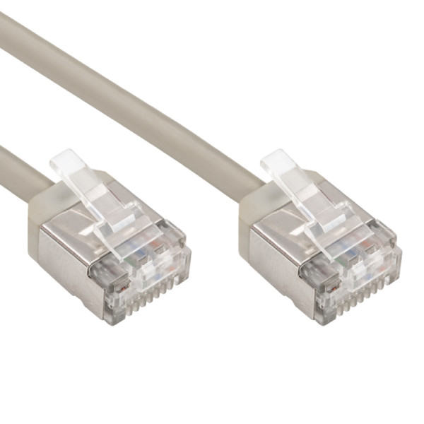 FTP CAT8.1 40 Gigabit Netwerkkabel - plat - CU - LSZH - 1 meter - Grijs