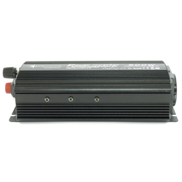 24V naar 230V Gemodificeerde Sinus Spanningsomvormer - 600W - Zwart