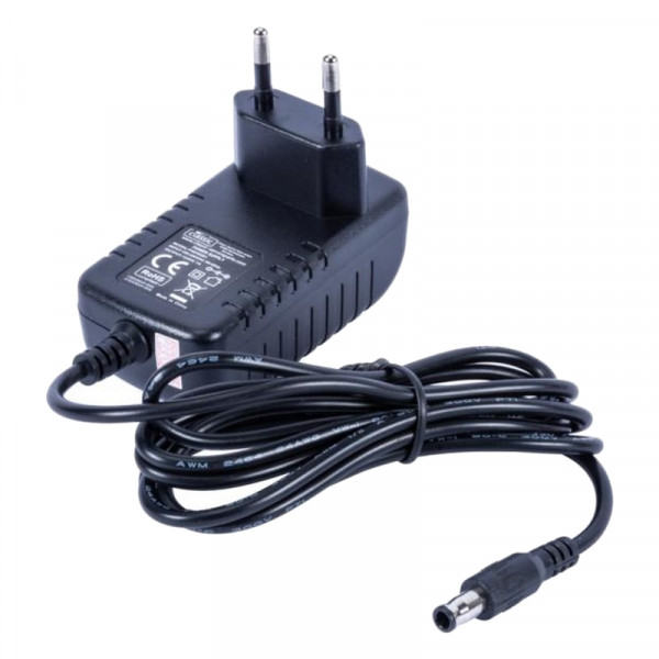Voedingsadapter voor Makita Bouwradio - 5,5 x 3,3mm (met pin) - 12V - 1A - 12W - 1 meter - Zwart