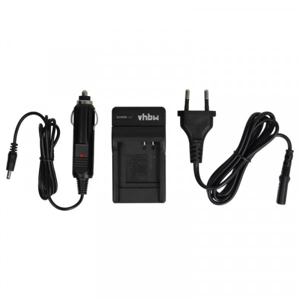 Accu oplader voor Panasonic SDR-S7, VW-VBJ10 - Met 12V plug - Zwart