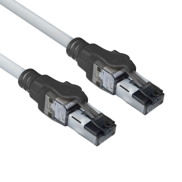 S/FTP CAT6A 10 Gigabit Netwerkkabel - CU - PoE++ 100W - 1,5 meter - Grijs