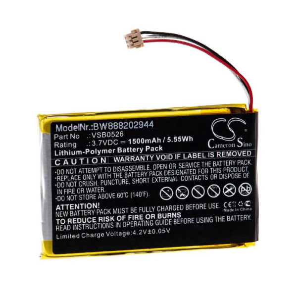 Accu voor Panasonic VSB0526 - 3,7V - 1500mAh - Zwart