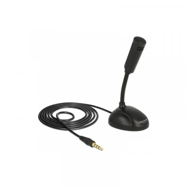 Mini microfoon 3,5mm jack zwart