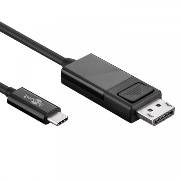 USB-C naar DisplayPort kabel - 4K 60Hz - 1,2 meter - Zwart