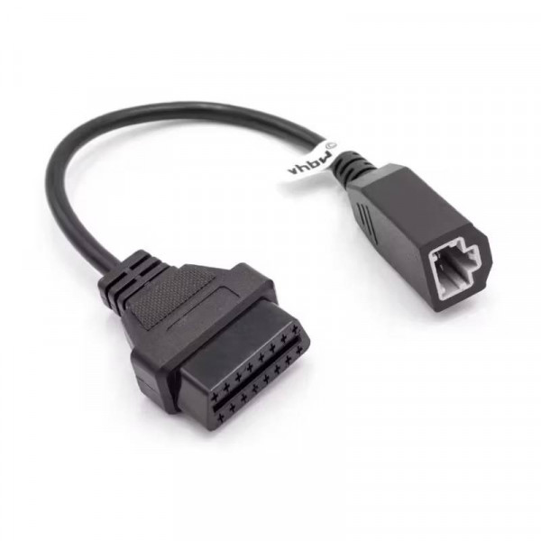 OBD2 Adapterkabel voor Honda - OBD1 3 naar 16-pins OBD2 - 0,2 meter - Zwart