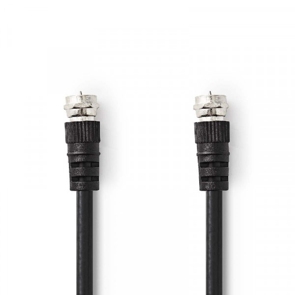 COAX antenne kabel 1,5m F-connectors Zwart