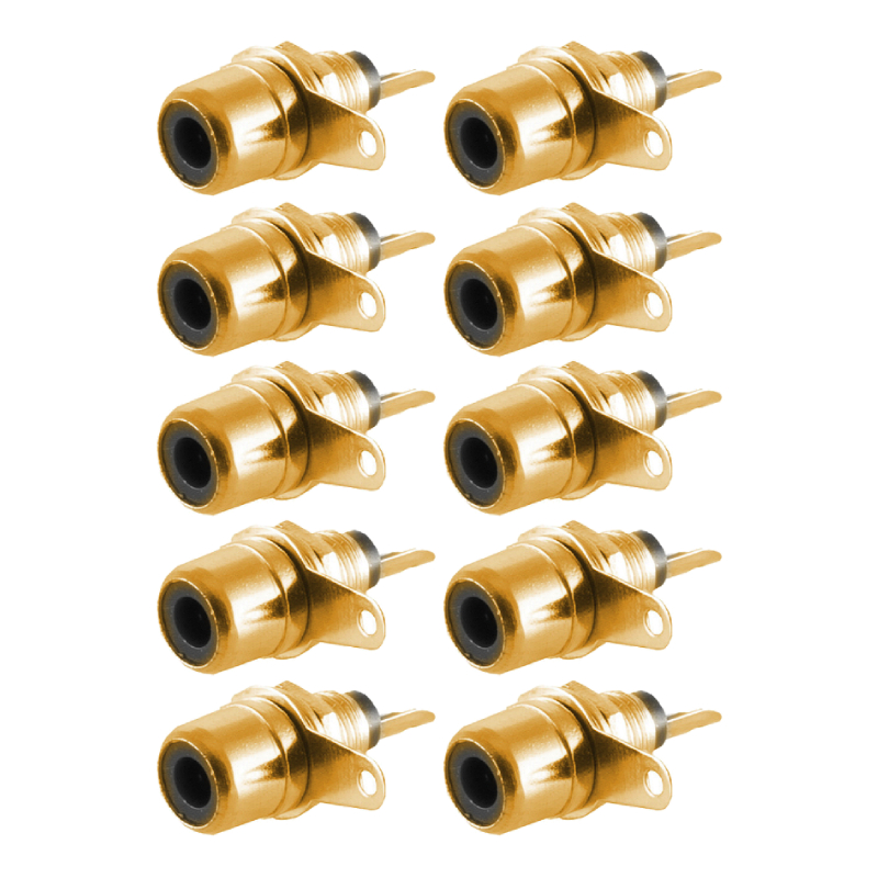 Soldeerbaar Mono Tulp Chassis (v) - Verguld - Zwart Accent - 10 stuks