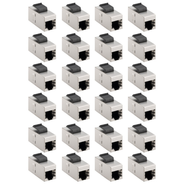 STP CAT6 Gigabit Netwerk Keystone voor Patchpaneel - RJ45 (v) naar RJ45 (v) - 10 stuks - Zwart