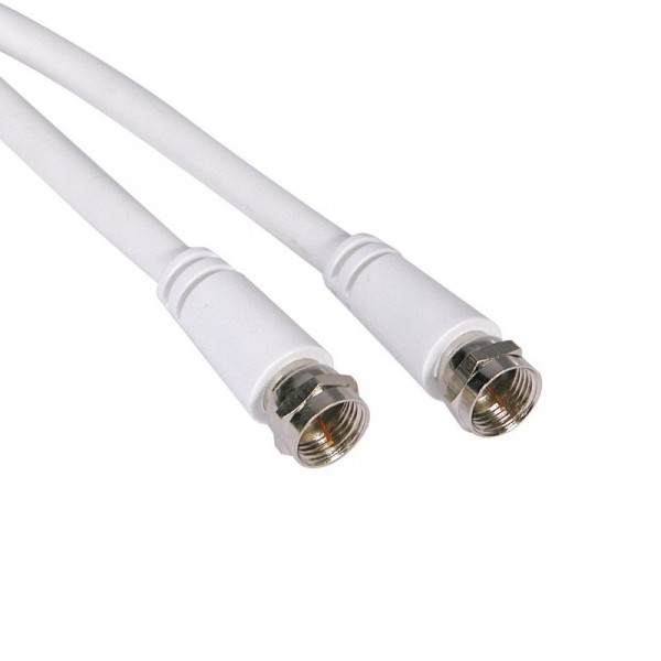 COAX antenne kabel 20m F-connectors Wit