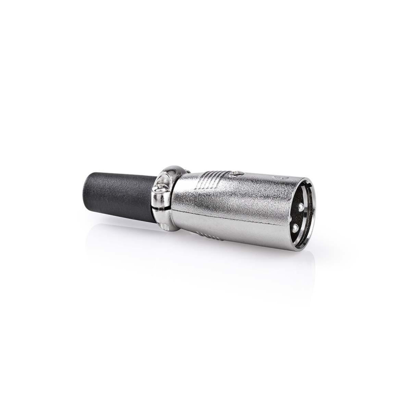 Soldeerbare XLR 3-pin Connector (m) - Met Trekontlasting - Metaal