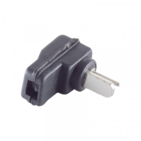 Haakse Soldeerbare 2-pin DIN Luidsprekerconnector (m) - Zwart