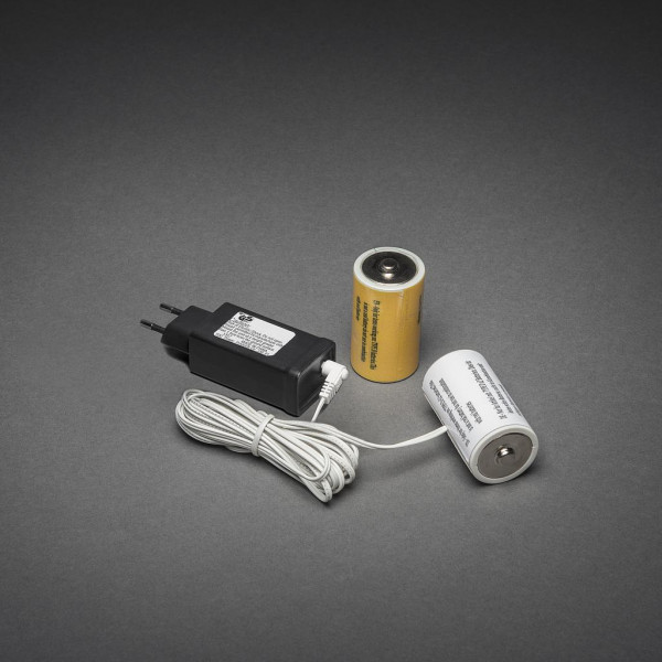 230V - 2x D Adapter voor batterijartikelen