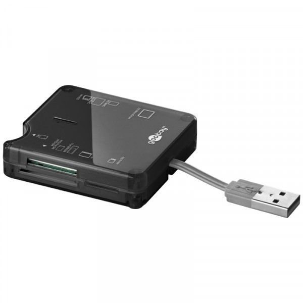 Alles-in-1 Kaartlezer - USB-A - USB 2.0 - Diverse SD kaarten - Zwart