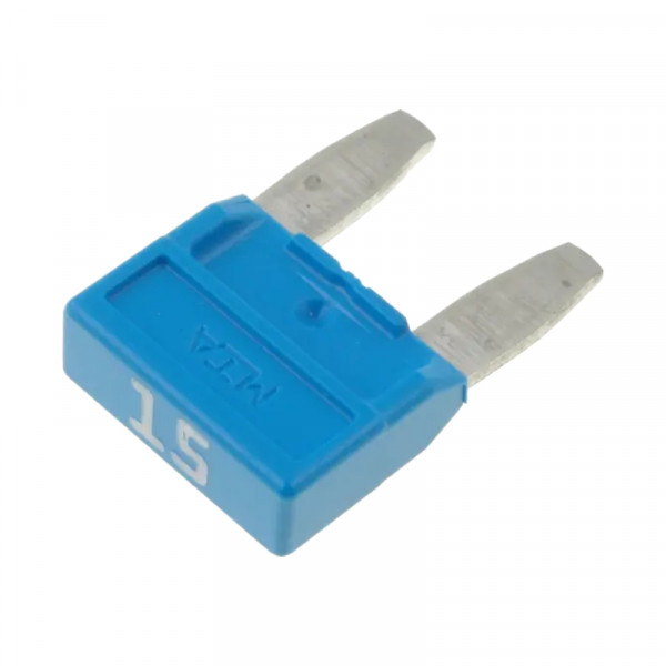 Mini Autozekering - 15 Ampere - Lichtblauw - 10 stuks