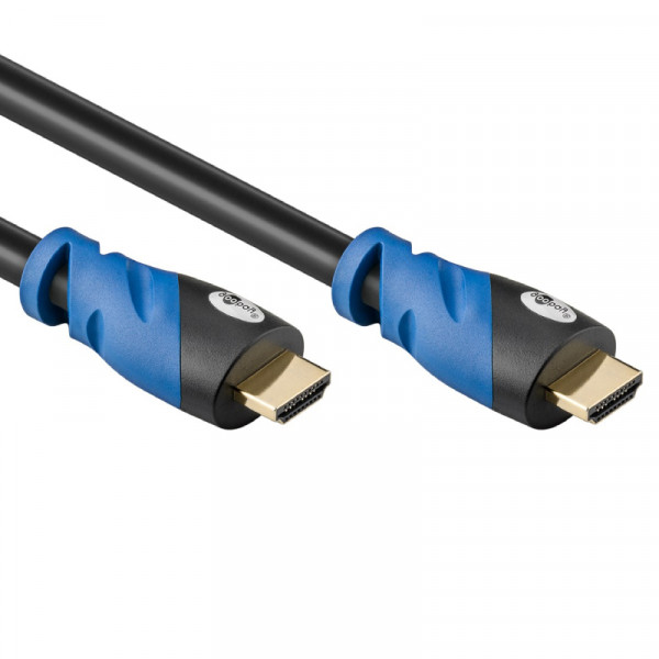 HDMI 2.0A Kabel - Premium Gecertificeerd - 4K 60Hz - 2 meter - Zwart/Blauw