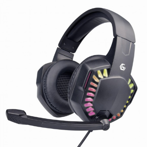 Gembird Gaming Headset - Met LED verlichting via USB - 1x 3,5mm Jack (4-pins) - 1,8 meter - Zwart