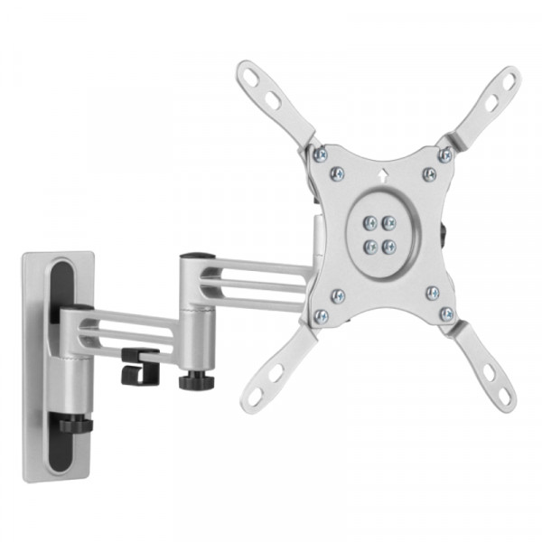 Tv muurbeugel voor 13-43 inch scherm - Compact - Full-motion - Tot 15kg - Zilver