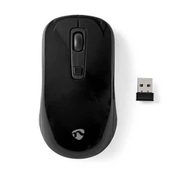 Draadloze muis - USB dongle - Tot 1600 dpi - Op batterij - Zwart
