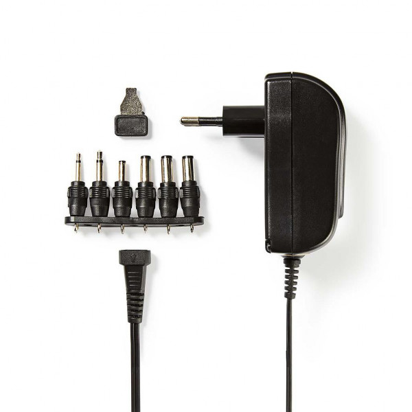 Universele AC/DC Adapter 18 Watt - 3 tot 12V met verwisselbare pluggen