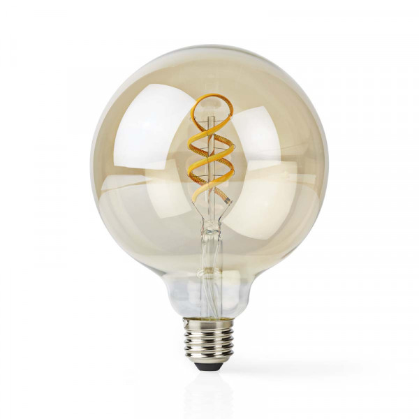 Slimme Wifi E27 LED Filamentlamp - Bol - 4,9W - Warm- en Koud Wit - 1800K tot 6500K - Transparant