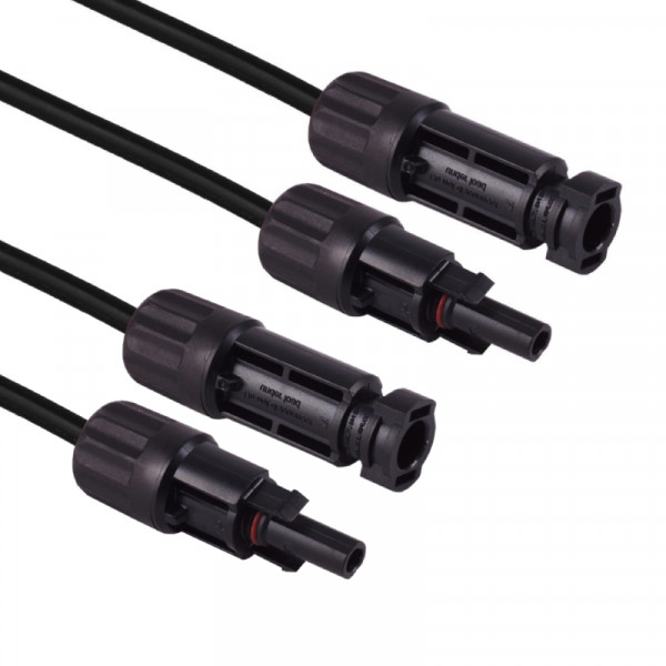 MC4 Solar Verlengkabel Set - 6mm2 - 7,5 meter - Zwart