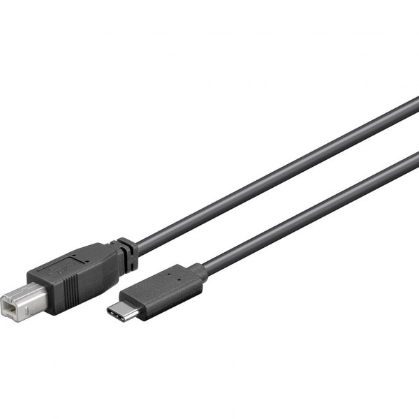 baas zien het internet USB C naar USB B kabel 1 meter - USB 2.0 - Printerkabel