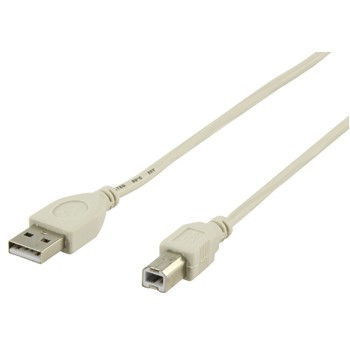 USB 2.0 Aansluitkabel USB A - USB B 3m Grijs