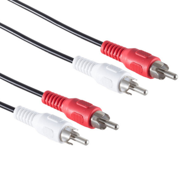 Stereo Tulp Kabel - 2,5 meter - Zwart