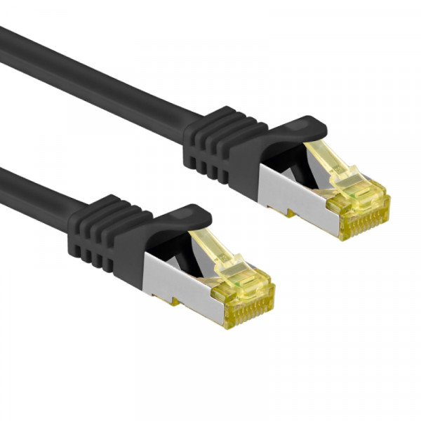 S/FTP CAT7 10 Gigabit Netwerkkabel - CU - 0,25 meter - Zwart