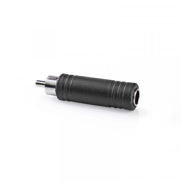6,35mm (v) - Mono Tulp (m) Adapter - Zwart