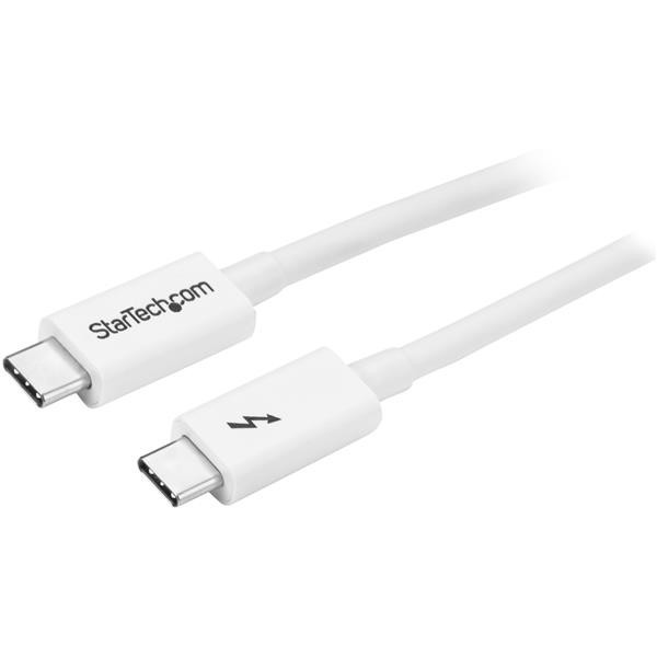 StarTech Thunderbolt 3 USB-C kabel - 20Gbps - Thunderbolt, USB en DisplayPort compatibel - 1m - wit