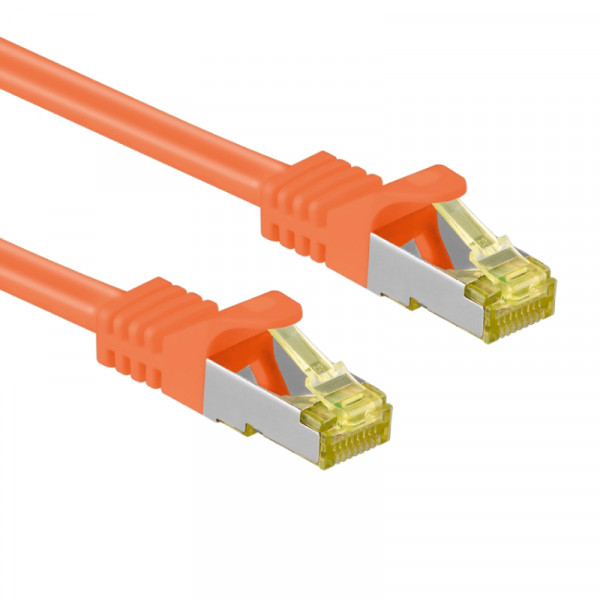 S/FTP CAT7 10 Gigabit Netwerkkabel - CU - 0,25 meter - Oranje