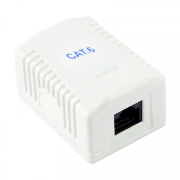 Cablexpert UTP CAT6 Opbouwdoos - 1x RJ45 - Wit