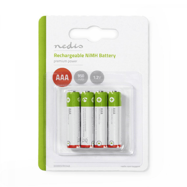 4x Oplaadbare batterij AAA - 950mAh