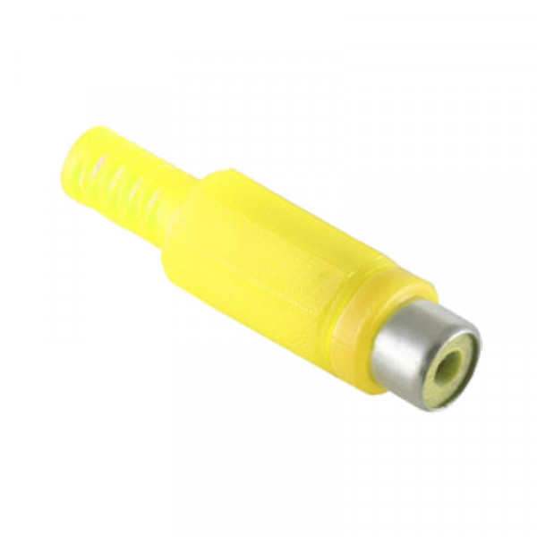 Soldeerbare Mono Tulp Connector (v) - Geel