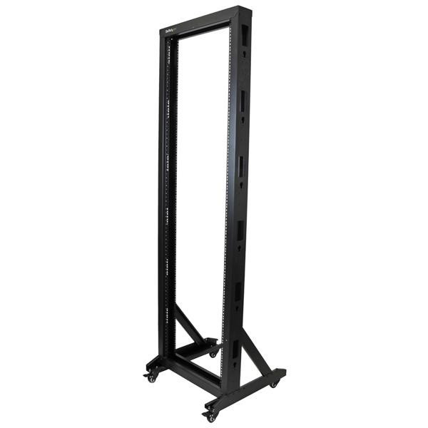 StarTech 42U Open Server Rack Frame met zwenkwielen - Serverkast met 2 stijlen