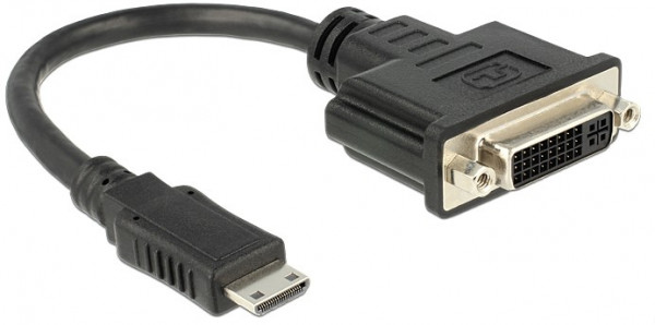 Mini HDMI mannelijk - DVI vrouwelijk adapter 0,2m