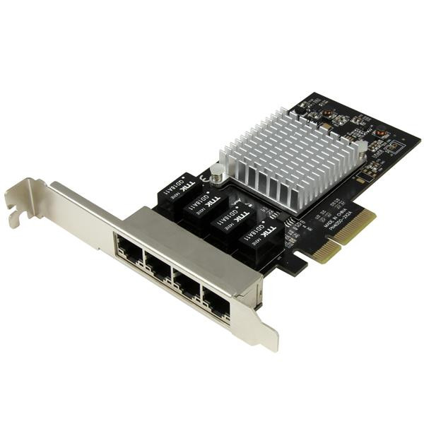 StarTech 4 poorts gigabit ethernet netwerkkaart - PCI Express - Intel 1350 NIC