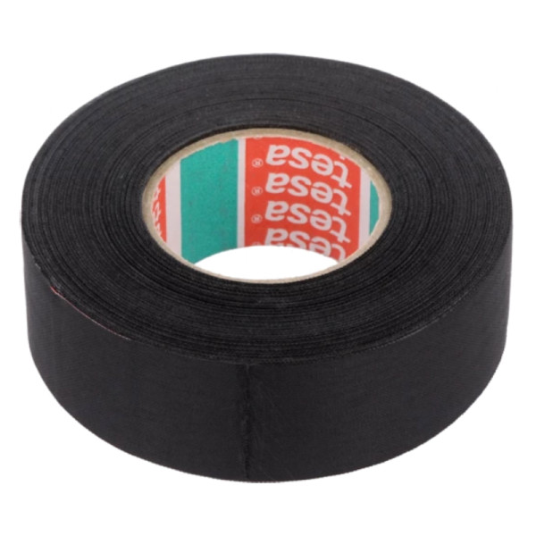 TESA Linnentape PET-wol - 25 mm breed - 160 um dik - Tot 125 graden - 25 meter - zwart