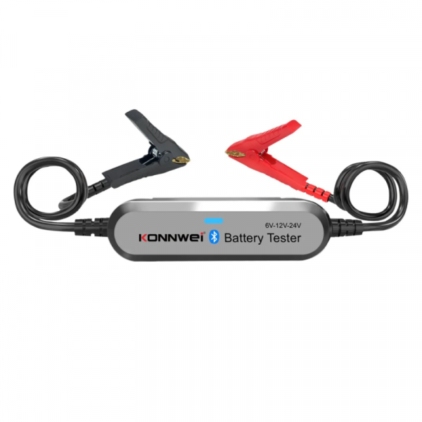 Accutester voor diverse Accu's - Via Bluetooth - 6, 12 en 24V - AGM, EFB, Gel, Lithium en Lood - Gri